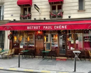 Façade du bistrot Paul Chêne à Paris.